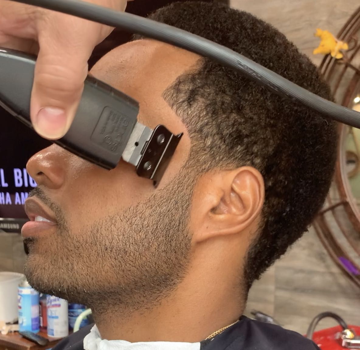 Fresh fade haircut by Figs Barber Shop, Harlem NYC